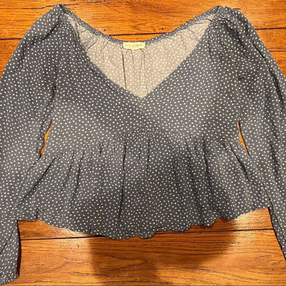 LA Hearts Long Sleeve Blouse